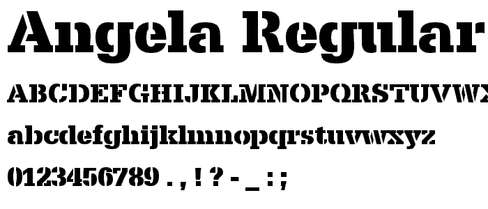 ANGELA Regular font
